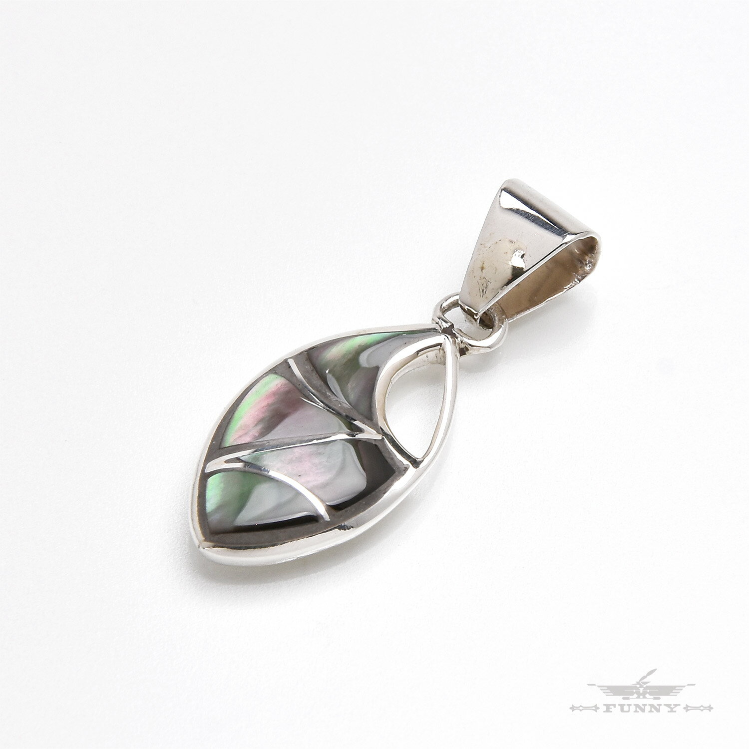 【FUNNY公式ストア】 ズニ族 インレイ ペンダント トップ ペンダントトップ ネックレス スターリングシルバー シルバー925 シェル 天然石 シンプル インディアンジュエリー アクセサリー 誕生日 プレゼント