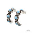 【FUNNY公式ストア】ズニ族 ターコイズ ハーフフープ ピアス インディアンジュエリー スターリングシルバー シルバー925 レディース メンズ 天然石 トル...