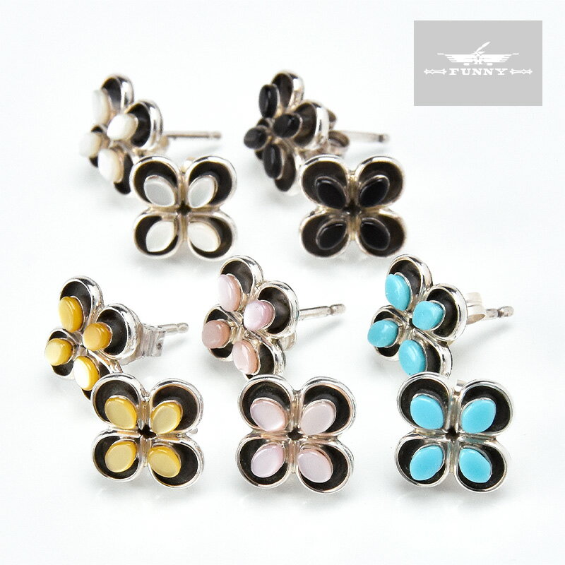 【FUNNY公式ストア】 ズニ族 スタッズ ピアス インディアンジュエリー アクセサリー スターリングシルバー シルバー925 天然石 ブルー トルコ石 ターコ...