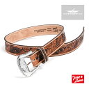  フローラル ツールド ベルト FLORAL TOOLED BELT バックル メンズ 男女兼用 ユニセックス 本革 牛革 アメリカン プレゼント Tony Lama（トニー・ラマ）