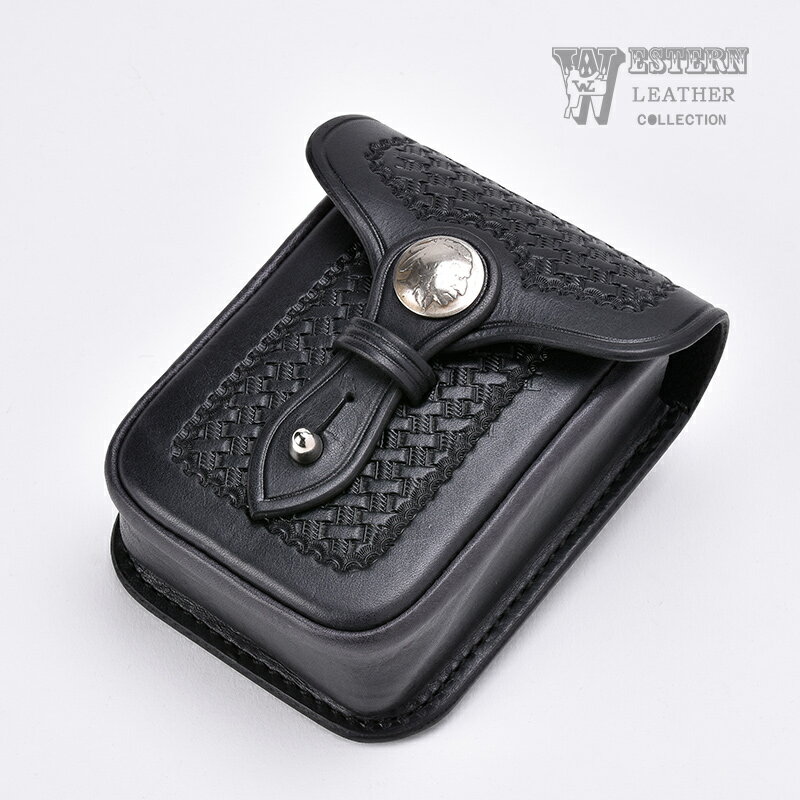 FUNNYȥ 쥶 ٥ȥݡ ԥХå/֥å BELT POUCH HAND BASKET BLACK  ܳ  ɥ ǥإå iQOS Х Ф  󥱡 ٥ եˡ FUNNY WESTERN LEATHER