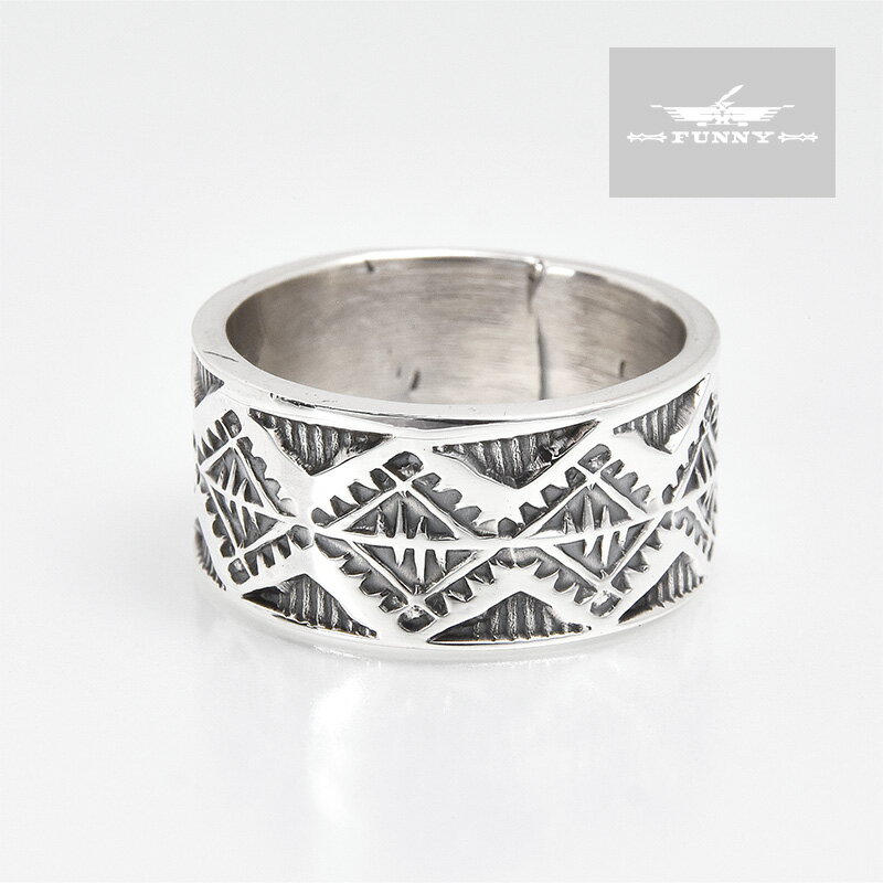 【FUNNY公式ストア】 ナバホ族 【16.5号】 ヘンリー・マリアーノ スタンプワーク リング スターリングシルバー シルバー925 指輪 シンプル インディアンジュエリー シルバージュエリー メンズ レディース 男性 女性 アクセサリー 誕生日 ギフト プレゼント ファニー