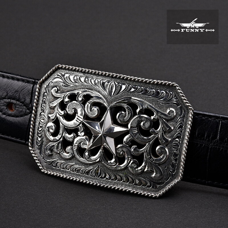 FUNNYȥ SQUARE FILIGREE with STAR BUCKLE  եꥰ꡼ /  Хå 󥰥С 925 Хå  Х쥤 ٥  ǥ ˽ ץ쥼 ե եˡꥸʥ FUNNY ORIGINAL ̵