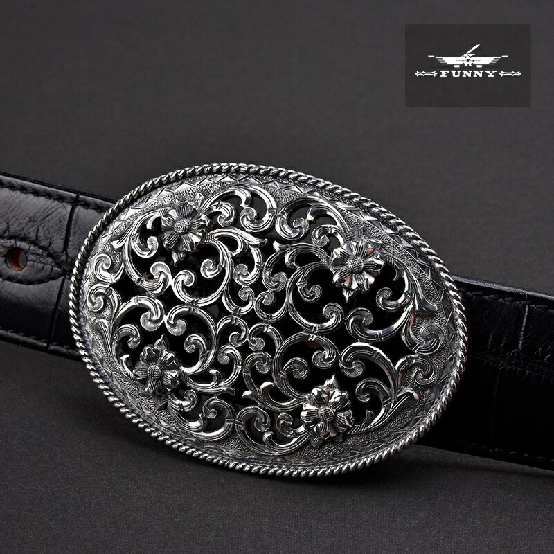 【FUNNY公式ストア】 《OVAL FILIGREE BUCKLE》 オーバル フィリグリー バックル スターリングシルバー 925 ウエスタンバックル オーバレイ ベルト メンズ レディース 男女兼用 プレゼント ギ…