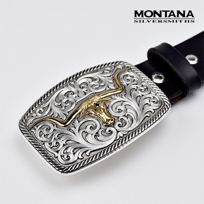 【FUNNY公式ストア】 【MONTANA SILVERSMITHS】 モンタナ シルバースミス バックル #33010RTG スクエア..