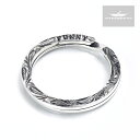 【FUNNY公式ストア】 エングレーブ・ダブルリング キーリング カスタム パーツ 金具 スターリングシルバー シルバー925 手彫り プレゼント ギフト対応