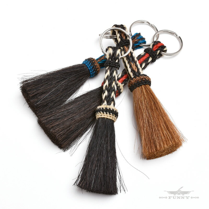 【FUNNY公式ストア】 Austin Accent ホースヘア タッセル キーホルダー Keychain Short w Tassel #HH80S チャーム...