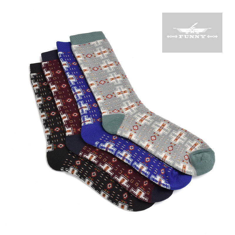 【FUNNY公式ストア】 NU TRENDZ Oregon Trail Fashion Socks 靴下 ソックス カラフル 男性 メンズ FUNNY ファニー