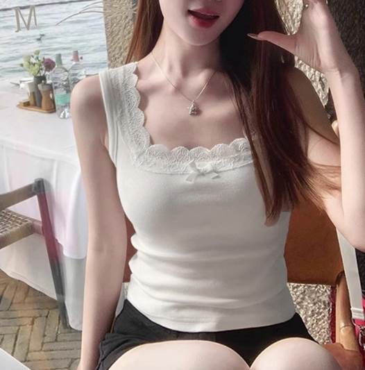 レディース トップス キャミソール 袖なし ノースリーブ タンクトップ スクエアネック 襟なし タイト ..