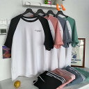 スポーティー セットアップ レディース ルームウェア Tシャツ ハーフパンツ 送料無料 4色 半袖 ロゴ入り オーバーサイズ サイドライン ズボン バイカラー クルーネック ブラック ピンク グリーン ブルー 無地 春 夏 ガーリー 大人