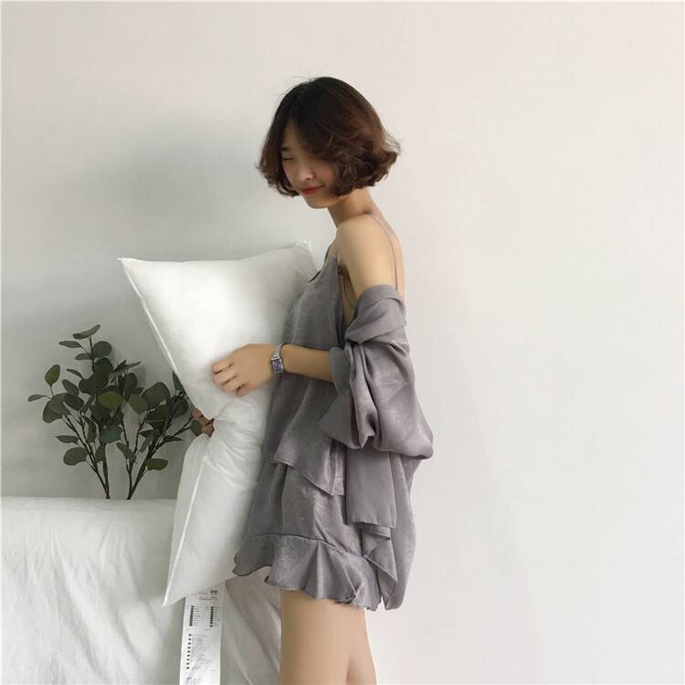 ベロアルームウェア上下3点セットレ...