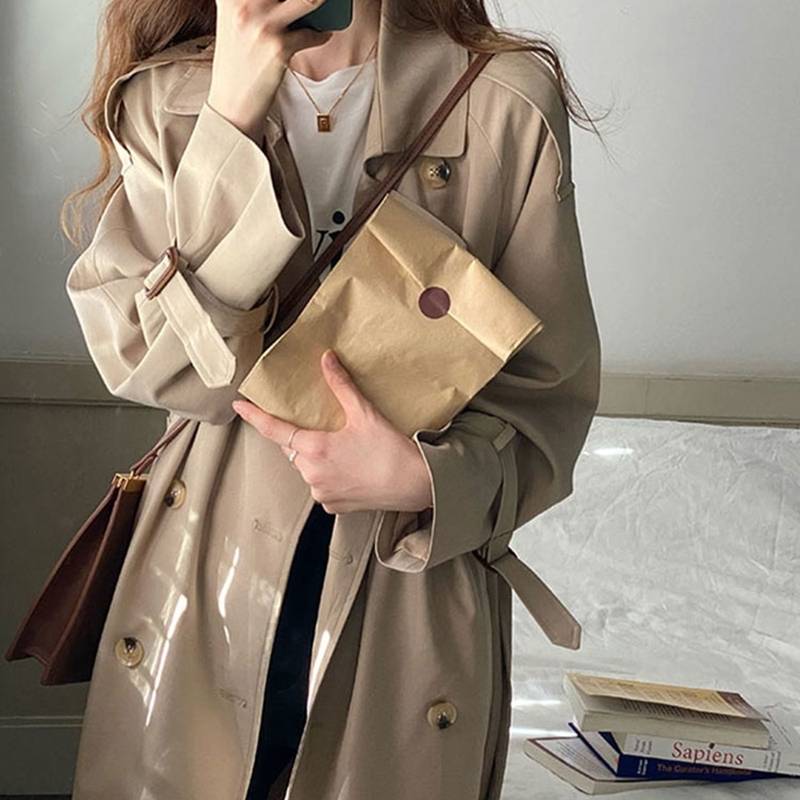 トレンチコートアウターコートレディ...