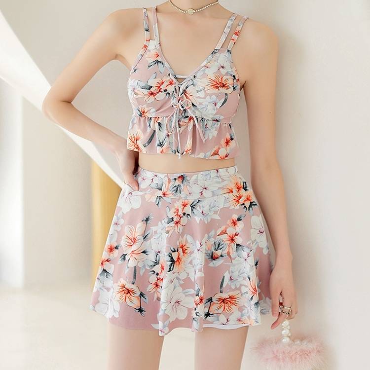 水着 3点セット レディース ビキニ スイムウェア セパレート ワンピース タンキニ カシュクール 花柄 マリンスポーツ SUP スリム 細身 上下セット 3点セット 大人可愛い きれいめ セクシー シンプル カジュアル ナチュラル 大人っぽい おしゃれ レトロ