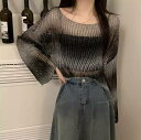 レディース トップス ニット 長袖 ボートネック 襟なし 透け感 薄手 かわいい 大人可愛い おしゃれ こなれ感 ラフ ガーリー 個性的 存在感 抜け感 キュート リラックス ボヘミアン 無地 春 夏 秋 ロングシーズン 日焼け対策 学生 デート お出かけ