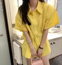 ショッピング コンサート ライブ カフェ 重ね着 韓国 オルチャン 体型カバー プチプラ 普段使い 着回し インスタ映え S M L XL 2XL 小さいサイズ 大きいサイズ ゆったり ゆる 黄色