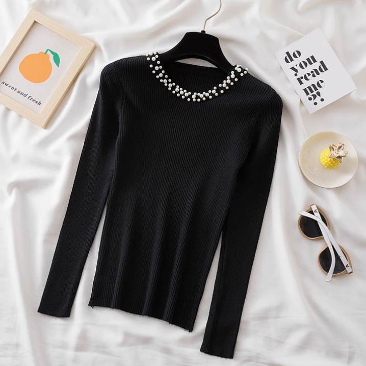 【FunnyBunny】 レディース トップス ニット セーター プルオーバー 長袖 おしゃれ きれいめ シンプル ..