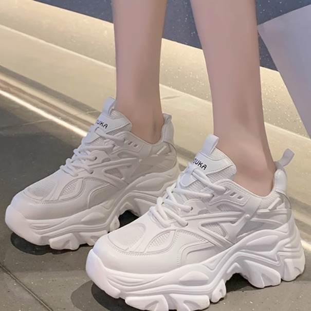 【FunnyBunny】 レディース スニーカー 厚底 美脚 脚長 かわいい ルーズ スポーティー マニッシュ シン..