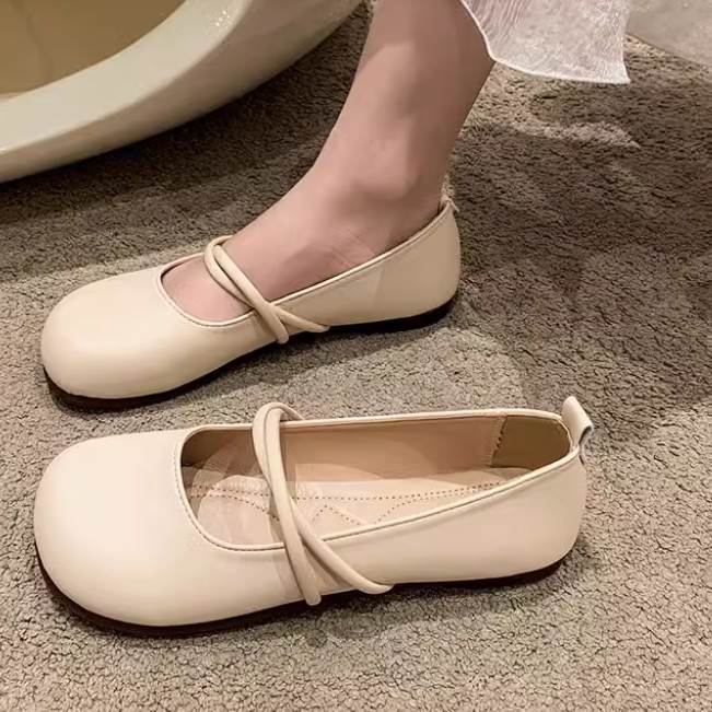 【FunnyBunny】 レディース パンプス ぺたんこパンプス フラット ぺたんこ ラウンドトゥ ラフ エレガン..