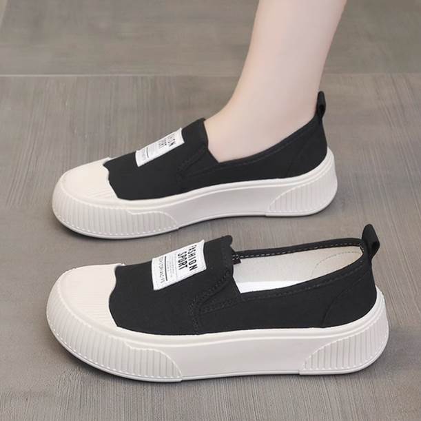 【FunnyBunny】 レディース スニーカー スリッポン ボリューム 厚底 柔らかい ガーリー レトロ エレガ..