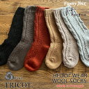 【H FOOTWEAR】TRICOT ウール混 靴下 バイカラー ソックス 2足購入メール便送料無料 暖かい エイチフットウェアー インポート ポルトガル シルク カジュアル アメカジ 厚手 冬 ルームソックス 通販 温 かわいい レディース プレゼント 山ガール IP122