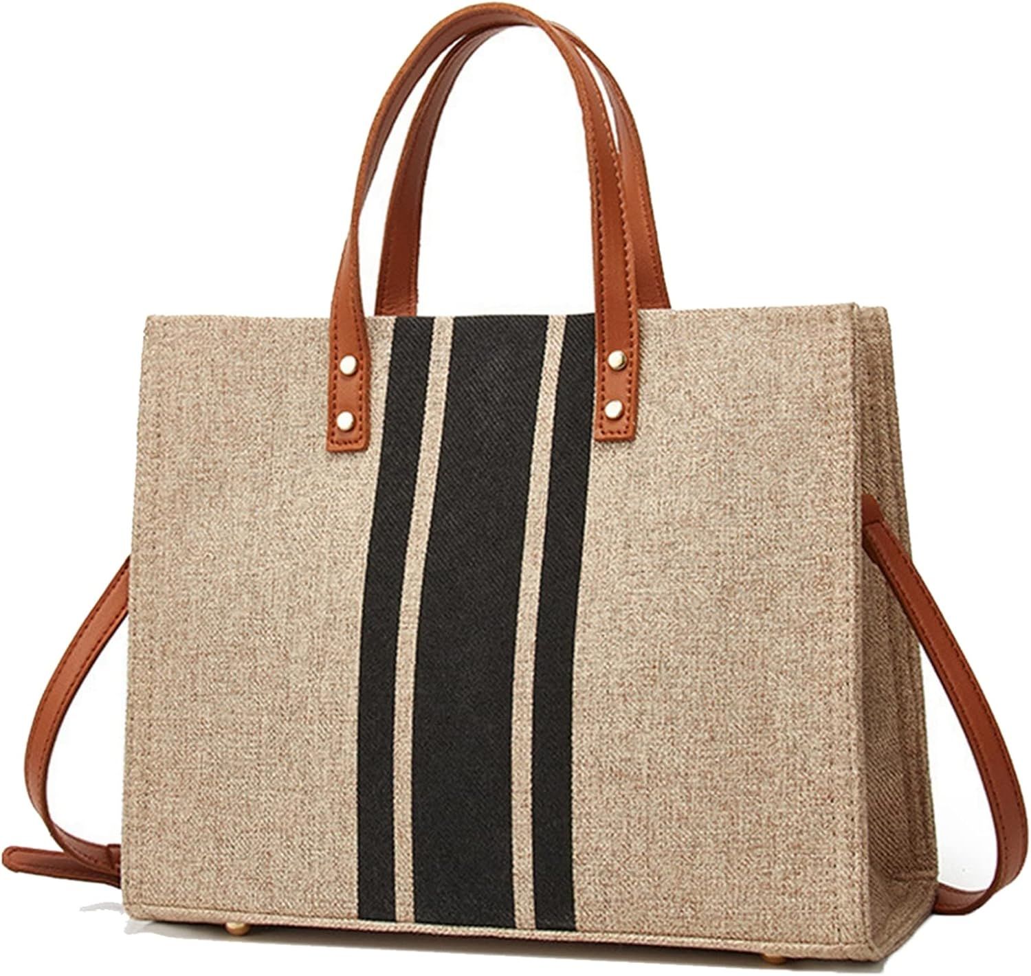 キャンバストートバッグ スクエアバッグ 底鋲付き 自立型 マチ幅