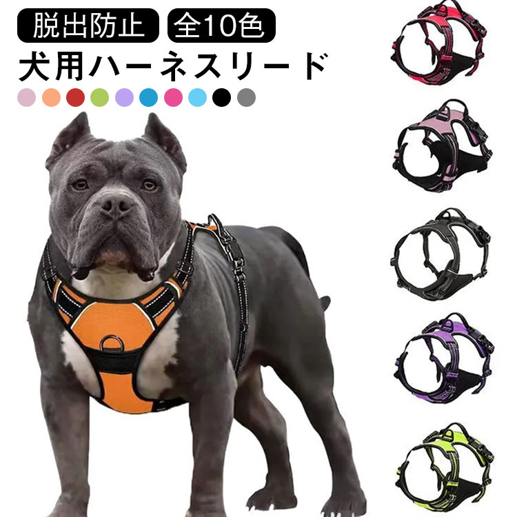 リード 犬用ハーネスリード 1.5mリード ドッグ ハーネスリード 背あて 脱出防止 ハーネス ペット 犬用 リード 工字型 引き紐 小型犬 中型犬 大型犬 おしゃれ かわいい 胴輪 介護 散歩 補助