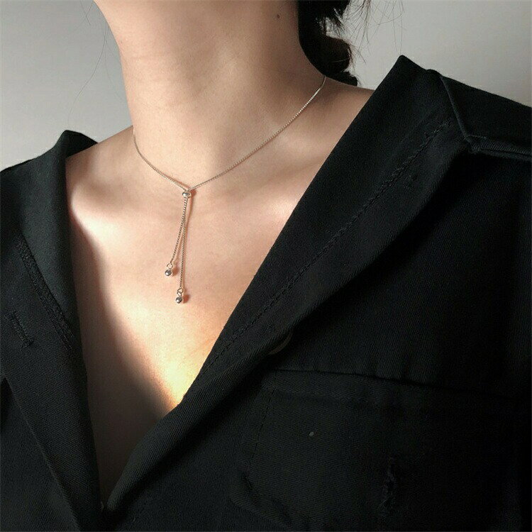 ラリエット スターリングシルバー925 silver925 シルバー925ネックレス シルバーネ...