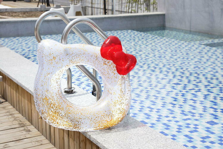子供用浮き輪 全角125文字 猫デザイン かわいい アニマル 浮輪 キッズ ビーチ プール 海水浴 夏休み 水遊び 安心 おもちゃ 男の子 女の子 アウトドア スイムリング 波乗りキッズ浮き輪 ね 3