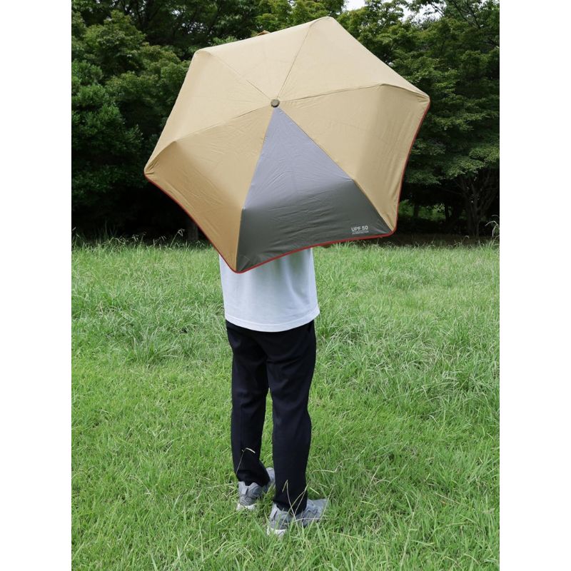 スロウワー(SLOWER) アウトドア 折りたたみ傘 雨傘 日傘 晴雨兼用 軽量 丈夫 グラスファイバー 吊り下げ カラビナフック付きケース FOLDING UMBRELLA Clyde