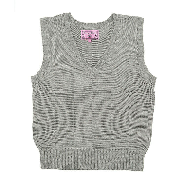【高校 制服 通学】TE-16AW ベスト 杢グレー 【M/L】 制服 コスチューム 学生服 女子高生 高校生 学校 通学 コスプレ 衣装 忘年会 可愛い お洒落 おしゃれ