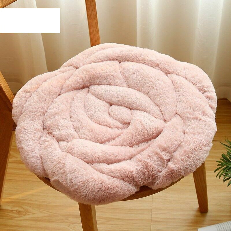 椅子クッション チェアパッド フロアクッション フラワー チェアパッド Rosa ローザ φ45cm座布団 ファー ボア かわいい 円形 丸型 花型 おしゃれ ふわふわ 床用 椅子 インテリア 雑貨 薔薇 バ…