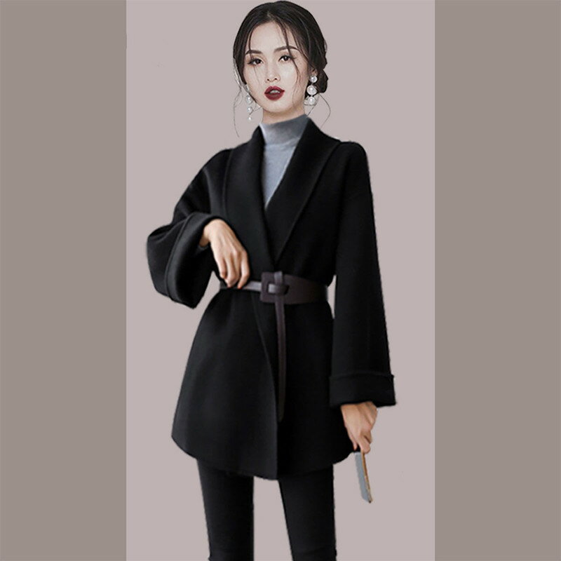 コート ガウンコート 厚手 秋冬 暖かい レディース ロングコート アウター ハーフコート ロング ロング丈 ベルト付き 裏地付き 長袖 あ..
