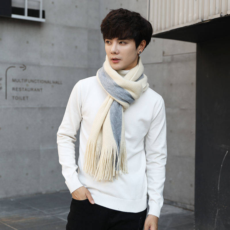 マフラー リバーシブル マフラーメンズ メンズマフラー 送料無料 無地 秋冬 男性 彼氏 夫 30代 40代 50代 ビジネス プレゼント 誕生日プレゼント クリスマス