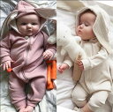 着ぐるみ ロンパース ベビー服 カバーオール 送料無料 ジャンプスーツ ツナギ 女の子 男の子 おしゃれ 赤ちゃん ベビー キッズ 綿 コットン かわいい 出産祝い うさぎ うさ耳 長袖 薄手 春 春夏 秋冬 秋 冬 59-66-73-80-90