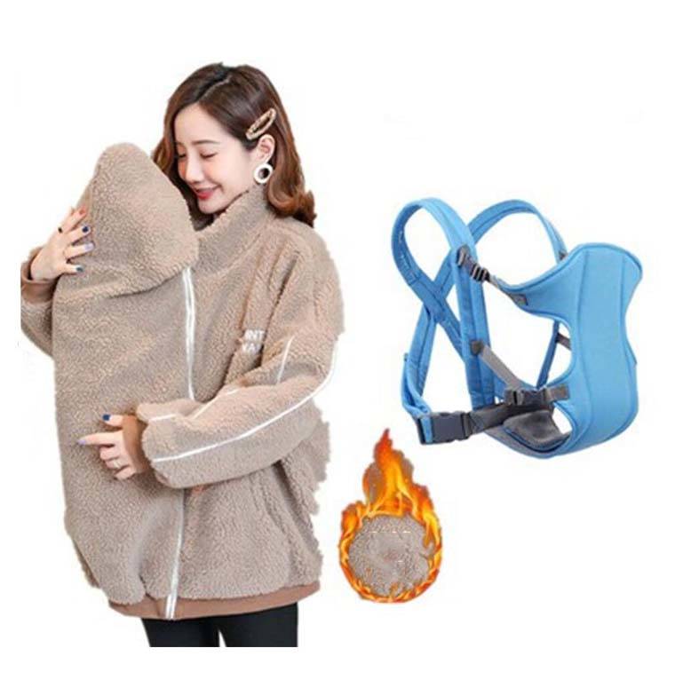 コート M~3L 臨月の妊婦さんもベビーケープ付 ママコート 抱っこひも付き ボアコート レディース アウ..