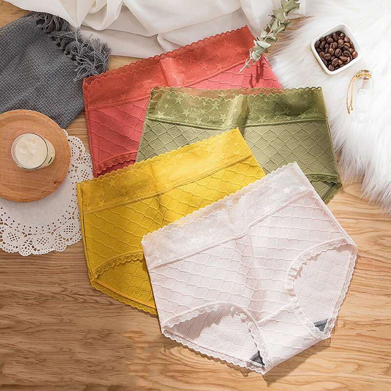 全6色!ショーツ レディース 大きサイズ レースショーツ 抗菌加工 綿 ショーツ ハイウエスト 女性用 下着 インナー ナイトウェア コットン ハイウエスト 可...