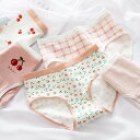 チェリー柄ショーツ ジュニア 学生用 レディースショーツ ショーツ レディース 可愛いショーツ パンティ 女性用 下着 インナー ナイトウェア 可愛い プレゼン...