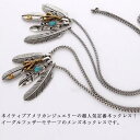 アメカジ メンズネックレス メンズ ネックレス アメカジタイプダブルフェザーネックレス フェザー イーグル アクセサリー 送料無料