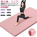 ヨガマット 初心者 厚手 厚手 ピラティス 付 ケース ヨガマット 防音 15mm 滑り止め 15mm 滑り止め 185×61cm 収納ケース付き トレーニング...