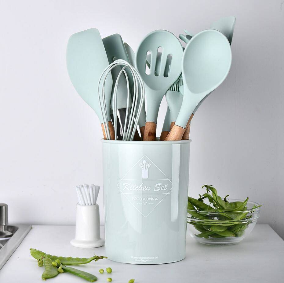 食品級シリコン 調理器具ツール キッチンツール 11点セット 耐熱 耐低温 キッチン用品 安全素材 手持ちやすい 洗いやすい 収納容器付き 食器セット クッキング用品 料理 調理 製菓器具 台所用品