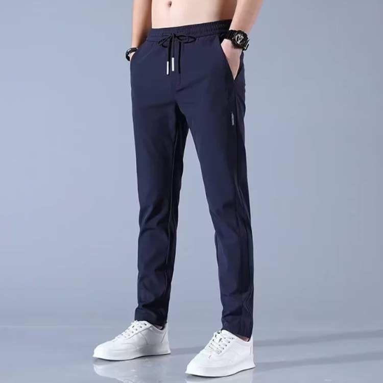 2枚組 アイスシルクパンツ メンズ ゴルフウェア ゴルフパンツ ジョガーパンツ ストレッチパンツ 大きいサイズ 軽量 速乾 春夏 無地 冷感パンツ トレーニングパンツ 通気 接触冷感 ロングパンツ 涼しい 薄手 カジュアル M L XL 2XL 3XL 4XL 5XL