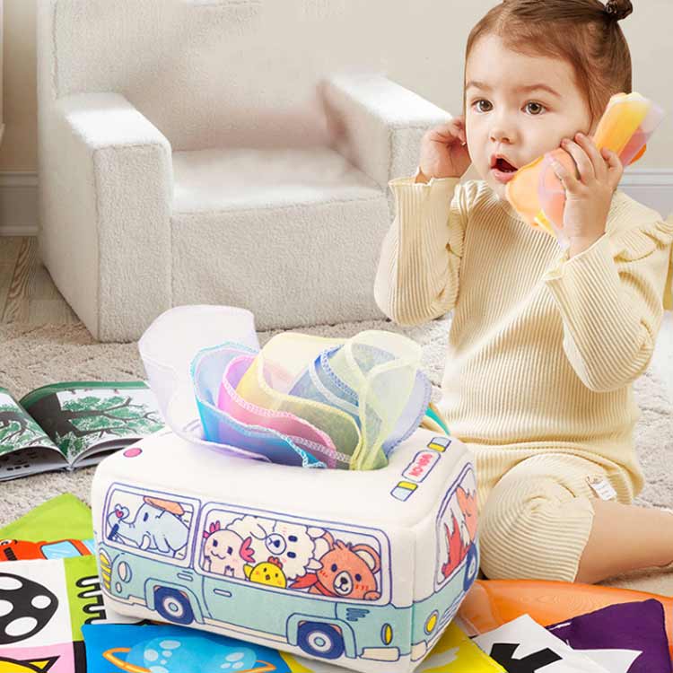 ティッシュ 可愛い おもちゃ 赤ちゃんのおもちゃ モンテッソーリおもちゃ おもちゃ 赤ちゃん 赤ちゃん プレゼント ベビー向けおもちゃ ティッシュボックス ベビー キッズ ティッシュケース 赤ちゃん布絵本 指先訓練 聴覚発達 色認知 幼児 可愛い 誕生日 [2]