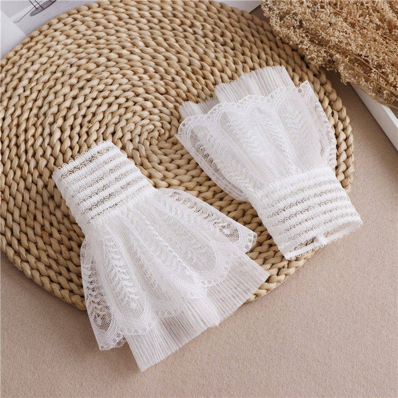 付け袖 つけ袖 レディース レース付き つけそで 定番 重ね着風 総レース付け ロリータ 服 春 秋 冬 花..