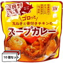 ゴロッと玉ねぎと骨付きチキンのスープカレー10個セット　［レトルト］