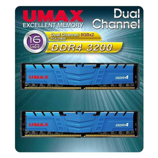 デスクトップ用DDR4 Long-DIMM 8GB ×2枚組 ヒートシンクあり (型番:UM-DDR4D-3200-16GBHS) デスクトップ用DDR4 Long-DIMM 8GB ×2枚組 ヒートシンクあり (型番:UM-DDR4D-3200-16GBHS)