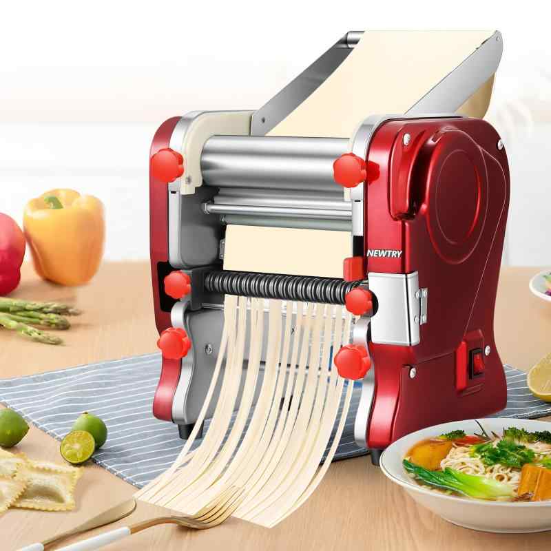 NEWTRY 製麺機 パスタマシン 2mmの細麺 6mmの平麺 厚み調整可能 中華麺・ラーメン・パスタ・餃子の皮な..