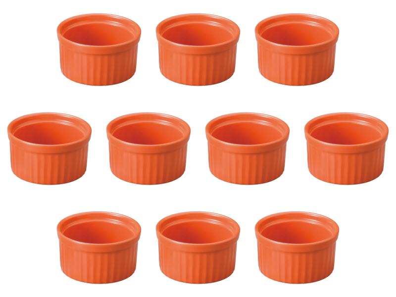 10個セット オレンジ4吋スフレ [ 10×10×5.5cm ] | スフレ 陶磁器 セトモノホンポ(Setomonohonpo)