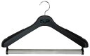 サワフジ 洋服ハンガー E-SENSE エキスパート極太43 ブラック 幅430mm 日本製 スーツ ズボン パンツ ジーンズ 極太バー 折りジワ型くずれ防止 ...