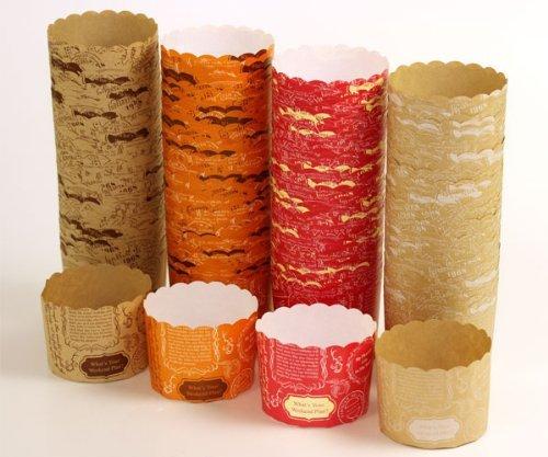 マフィンカップ M(ロゴ) アソート100枚（4色×25枚） マフィン型 紙 オーブン対応 耐熱 マフィンカップ カップケーキ ベーキングカップ 日本製 製菓 FBAwebma-100