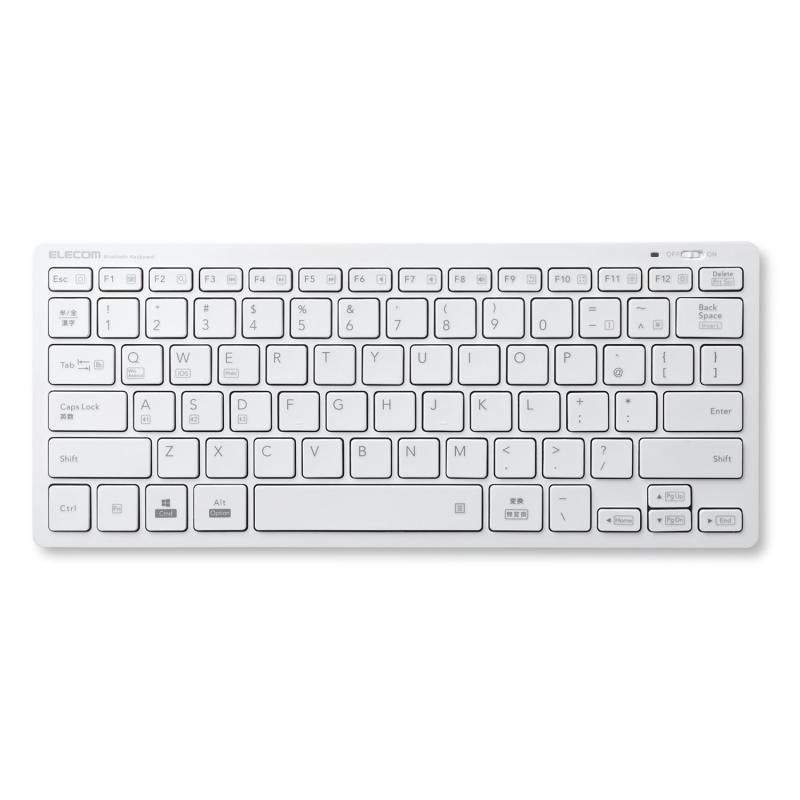 エレコム Bluetooth キーボード パンタグラフ式 軽量 マルチOS対応 iPad Surface Chromebook ホワイト TK-FBP102WH